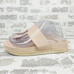 Vince Camuto Jazlie Cream Tah Slip On Thong Summer Sandals I514